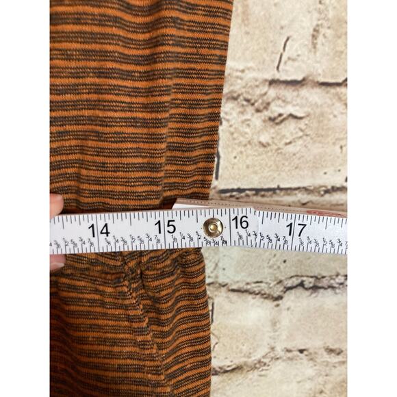PrAna Romper Womens Large Rust Brown Striped Hemp & Organic Cotton Lightweight - Picture 10 of 15
